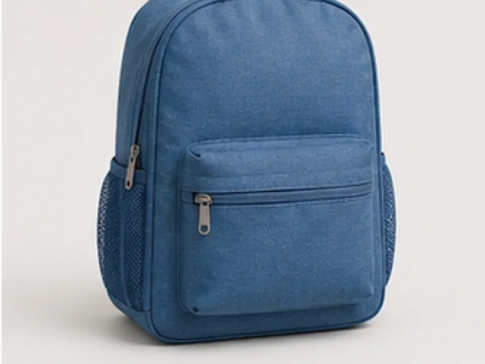 Mochila escolar azul
