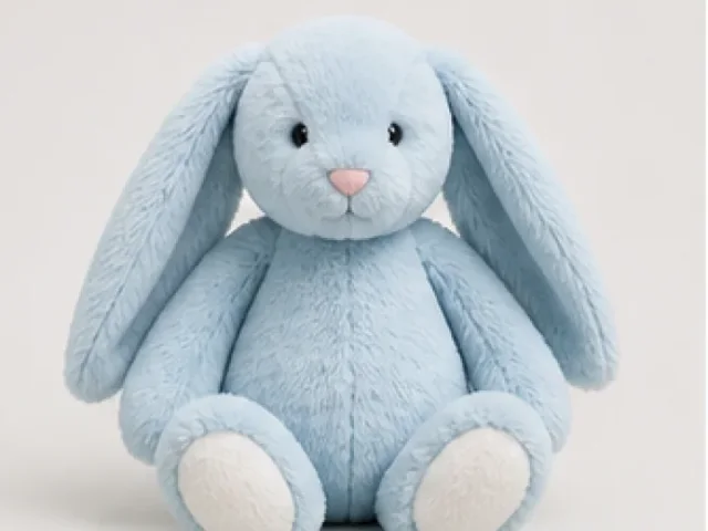 Coelho de pelúcia azul